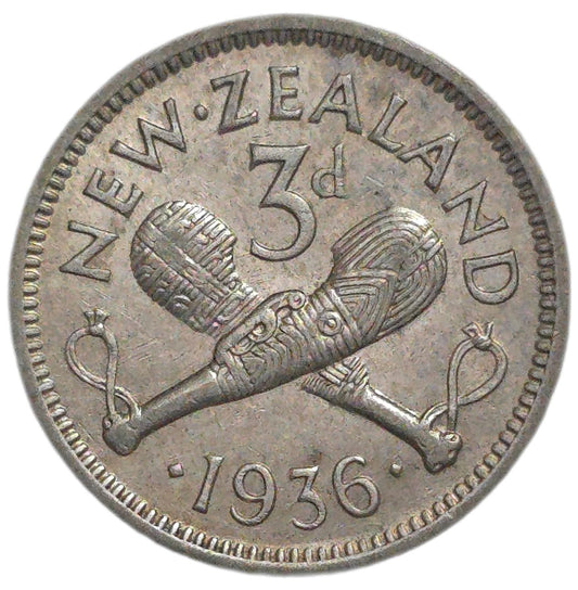 1936 New Zealand Threepence, EF