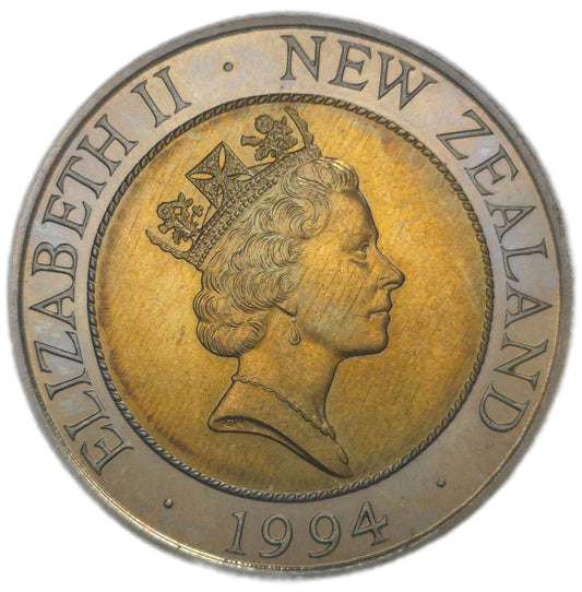 1994 New Zealand Fifty Cents, Uncirculated, Bi-Metal