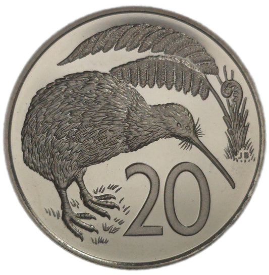 1982 New Zealand Twenty Cents, Proof