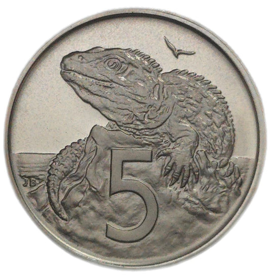 1974 New Zealand Five Cents, Proof