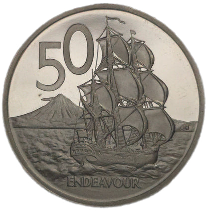 1982 New Zealand Fifty Cents, Mint Set Proof