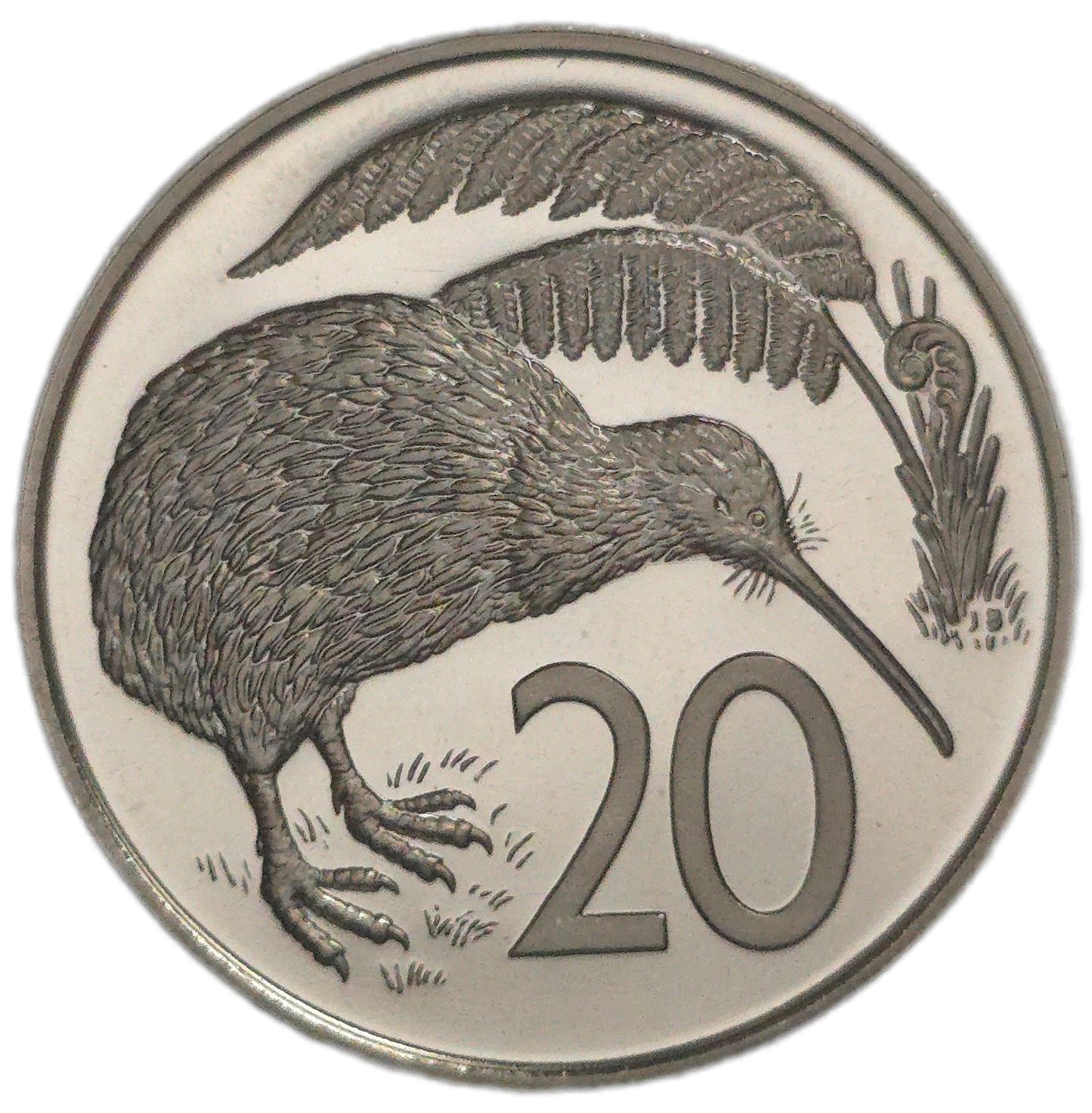1977 New Zealand Twenty Cents, Proof