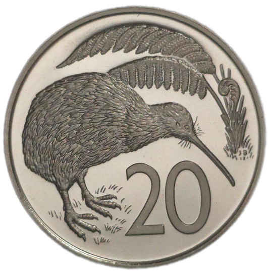 1977 New Zealand Twenty Cents, Proof