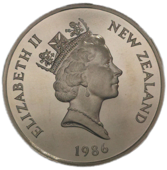 1986 New Zealand Fifty Cents, Mint Set Proof