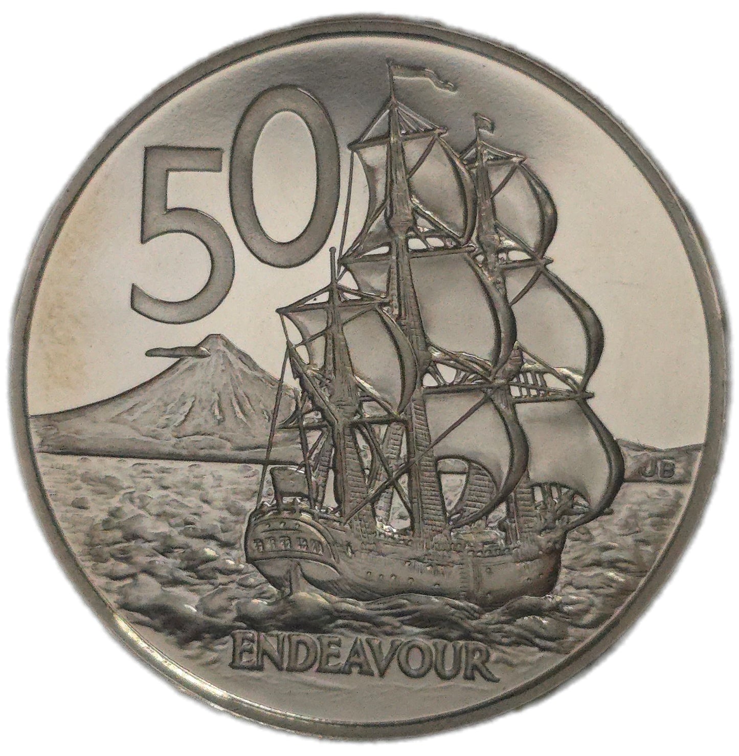 1986 New Zealand Fifty Cents, Mint Set Proof