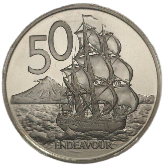 1981 New Zealand Fifty Cents, Mint Set Proof