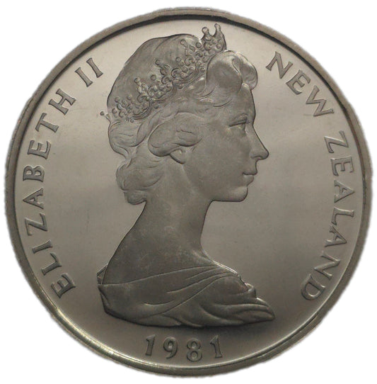 1981 New Zealand Fifty Cents, Mint Set Proof