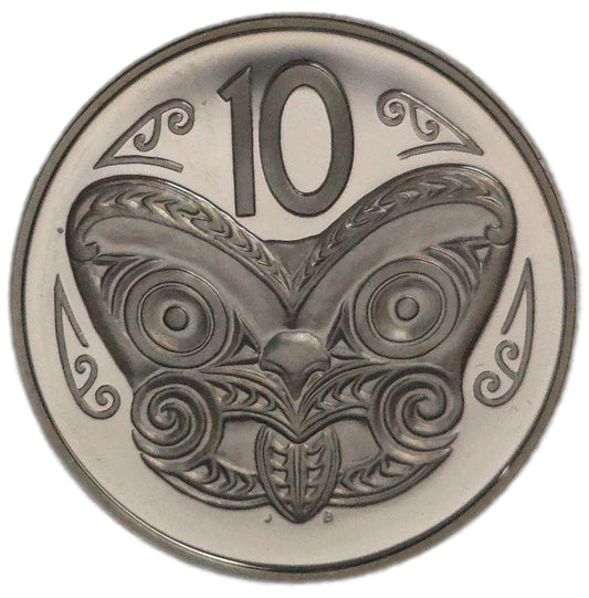 1985 New Zealand Ten Cents, Set Only Proof