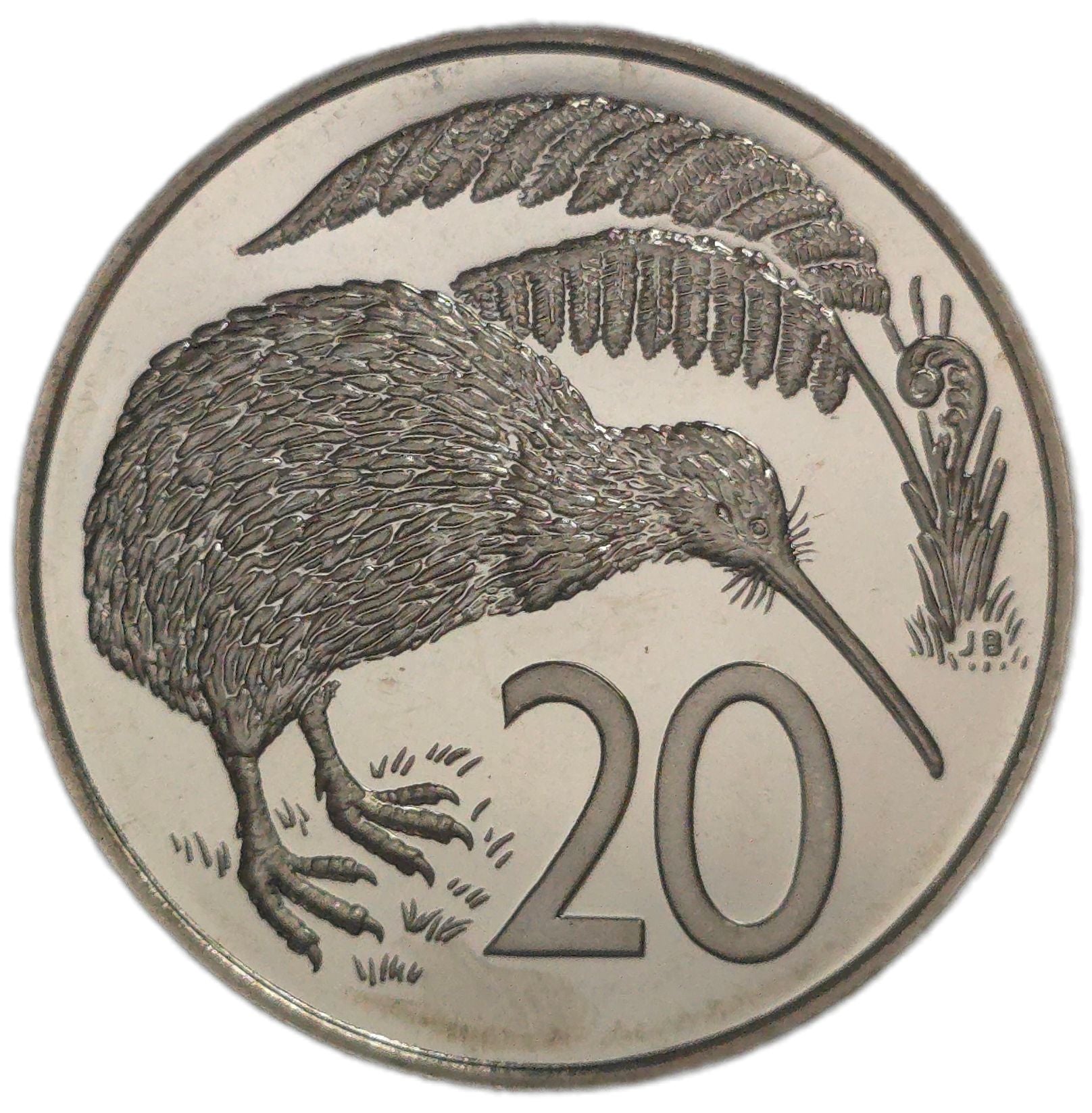 1986 New Zealand Twenty Cents, Proof - Arts & Entertainment > Hobbies & Creative Arts > Collectibles > Collectible Coins & Currency > Collectible Coins > Rare Coins from The Half Crown