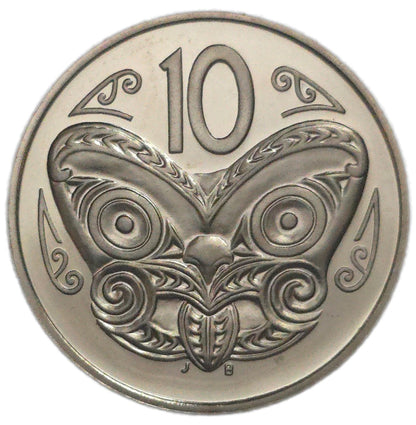 1982 New Zealand Ten Cents, Set Only Proof