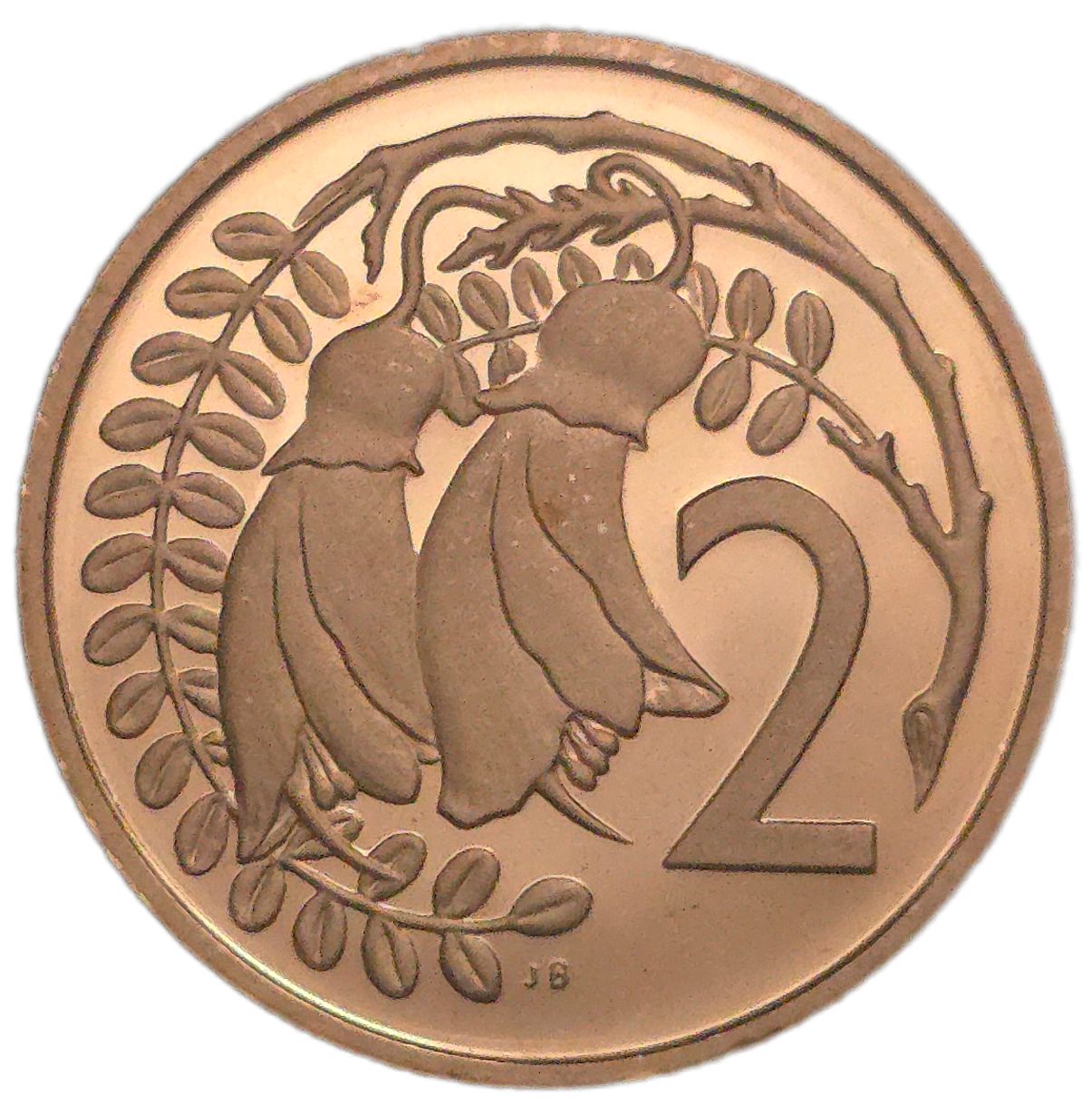 1981 New Zealand Two Cent Coin, Proof