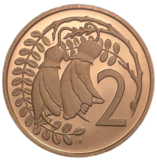 1981 New Zealand Two Cent Coin, Proof