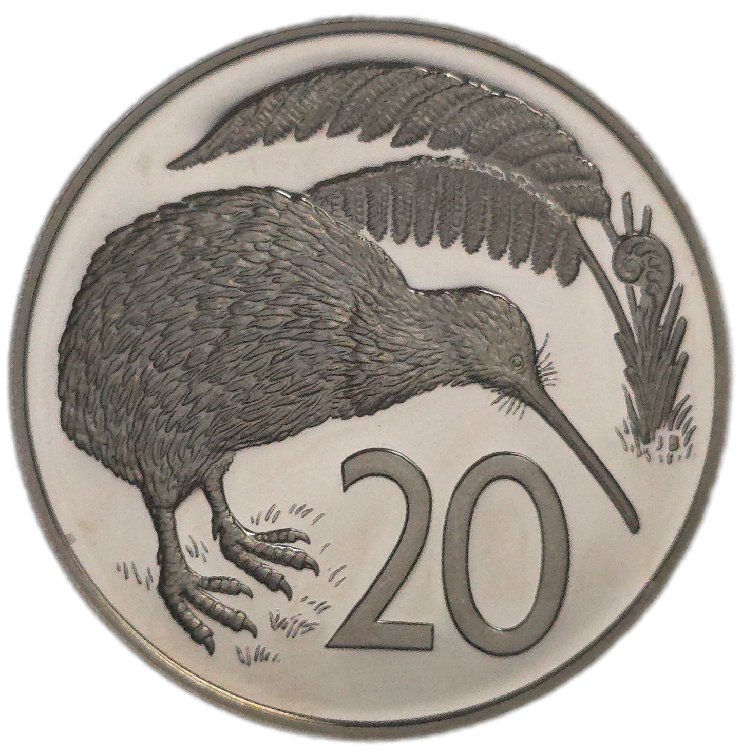 1985 New Zealand Twenty Cents, Proof