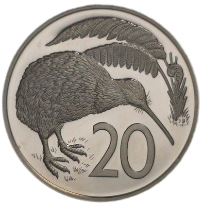 1985 New Zealand Twenty Cents, Proof