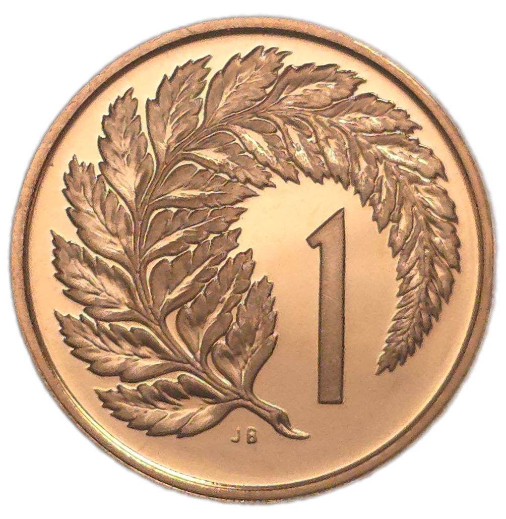 1981 New Zealand One Cent Coin, Proof