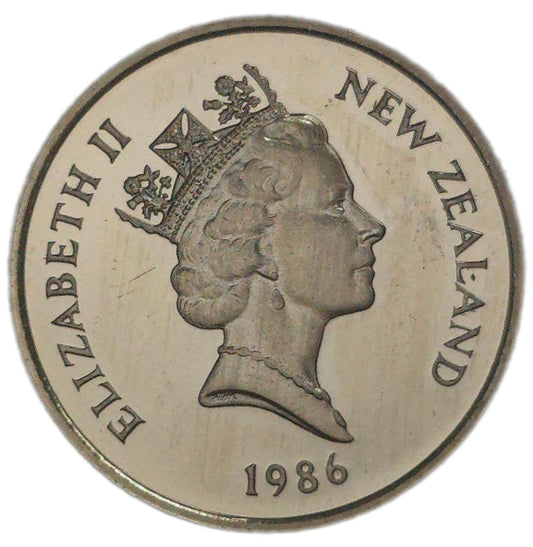 1986 New Zealand Five Cents, Proof