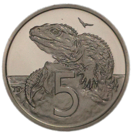 1986 New Zealand Five Cents, Proof