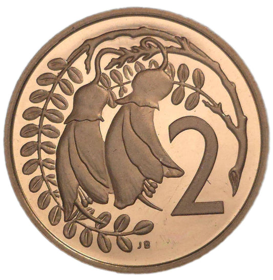 1982 New Zealand Two Cent Coin, Proof