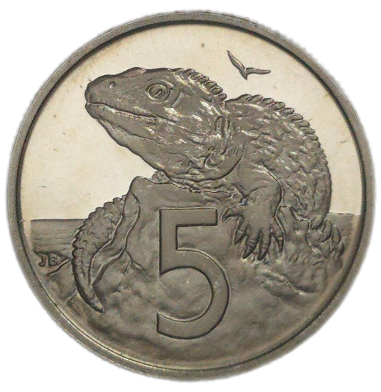 1982 New Zealand Five Cents, Proof