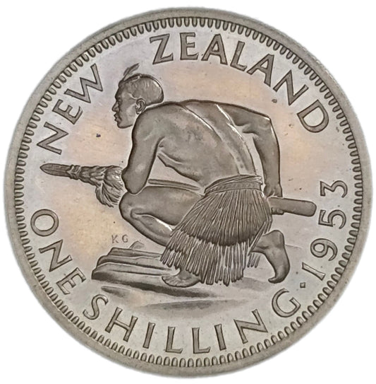 1953 New Zealand Shilling, Proof