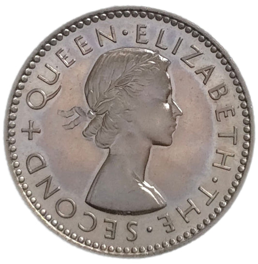 1953 New Zealand Sixpence, Proof