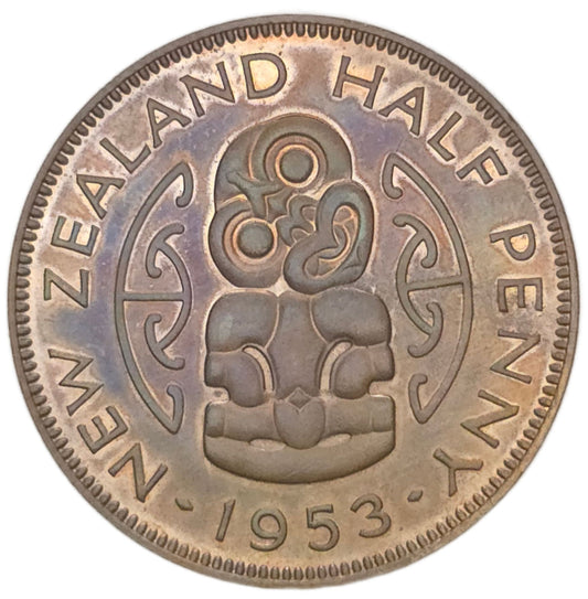 1953 New Zealand Half Penny, Proof