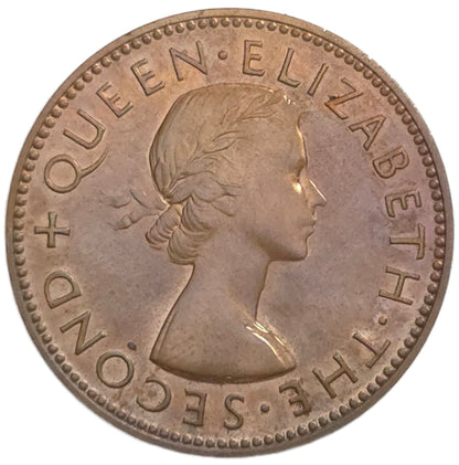 1953 New Zealand Half Penny, Proof
