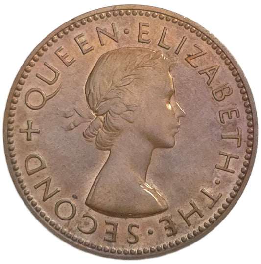 1953 New Zealand Half Penny, Proof