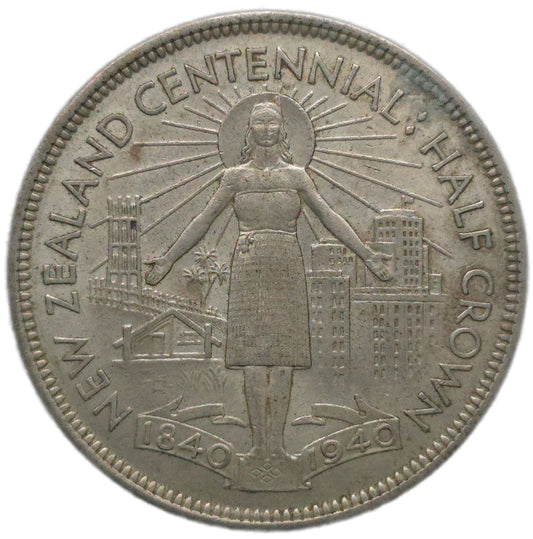 1940 New Zealand Half Crown, gVF