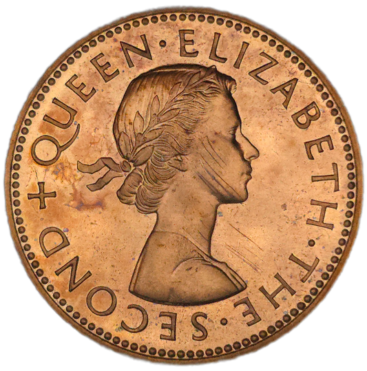 1965 New Zealand Half Penny, Proof