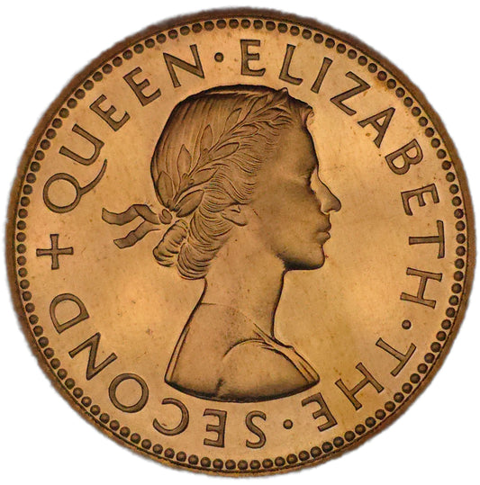 1965 New Zealand Half Penny, Proof - Arts & Entertainment > Hobbies & Creative Arts > Collectibles > Collectible Coins & Currency > Collectible Coins > Rare Coins from The Half Crown