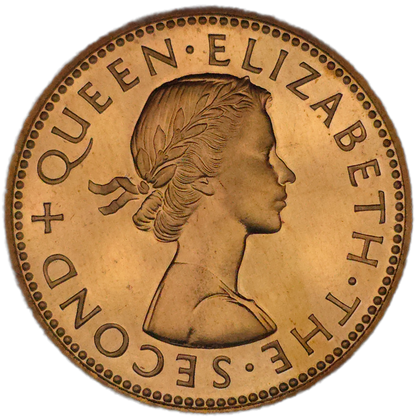1965 New Zealand Half Penny, Proof