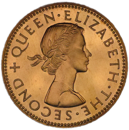 1965 New Zealand Half Penny, Proof
