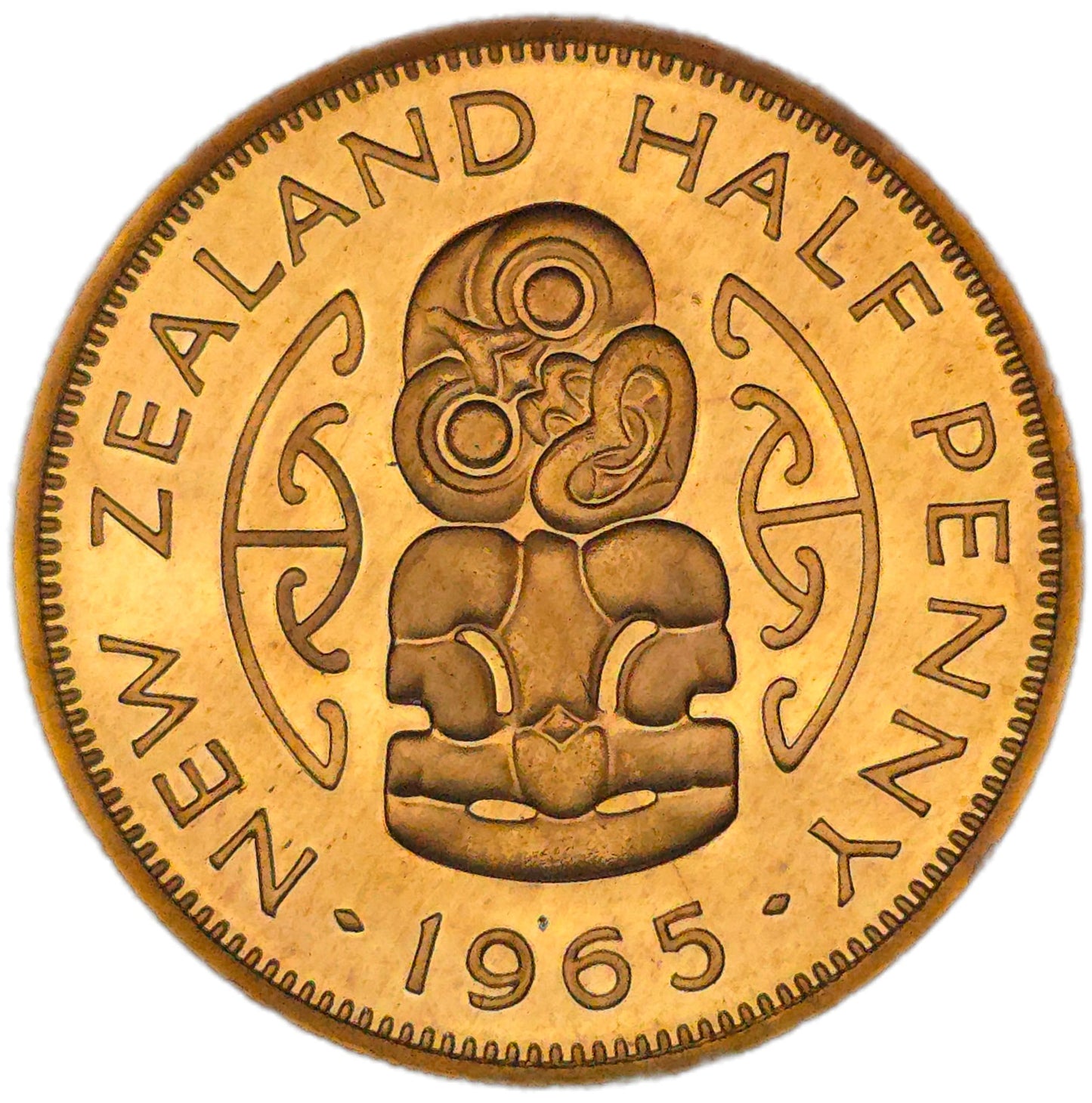 1965 New Zealand Half Penny, Proof - Arts & Entertainment > Hobbies & Creative Arts > Collectibles > Collectible Coins & Currency > Collectible Coins > Rare Coins from The Half Crown
