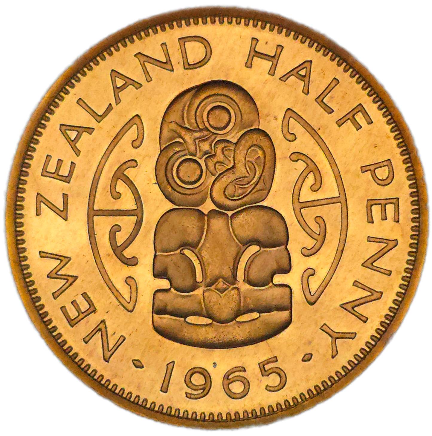 1965 New Zealand Half Penny, Proof