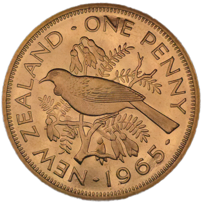 1965 New Zealand Penny, Proof