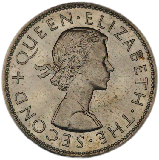 1965 New Zealand Half Crown, Proof