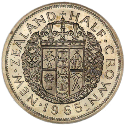 1965 New Zealand Half Crown, Proof - Arts & Entertainment > Hobbies & Creative Arts > Collectibles > Collectible Coins & Currency > Collectible Coins > Rare Coins from The Half Crown
