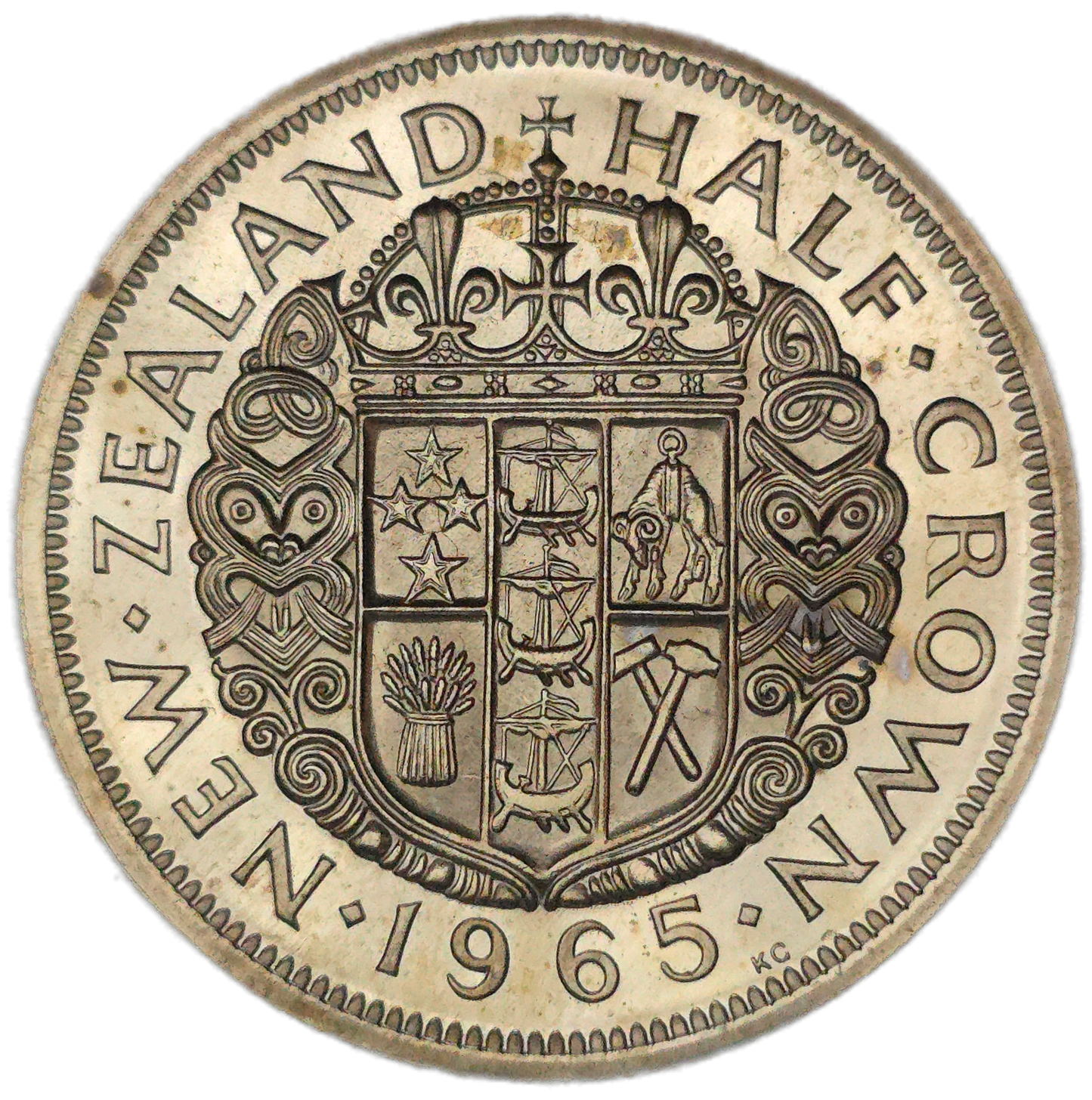 1965 New Zealand Half Crown, Proof