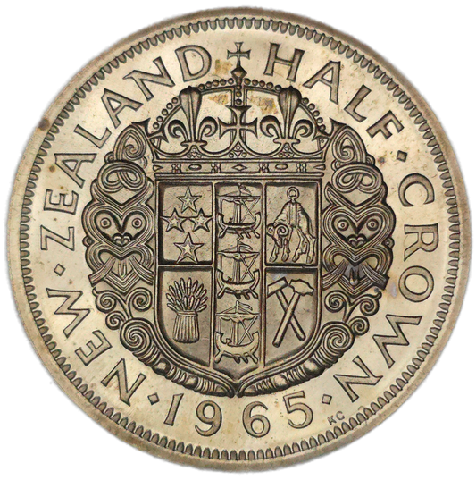 1965 New Zealand Half Crown, Proof