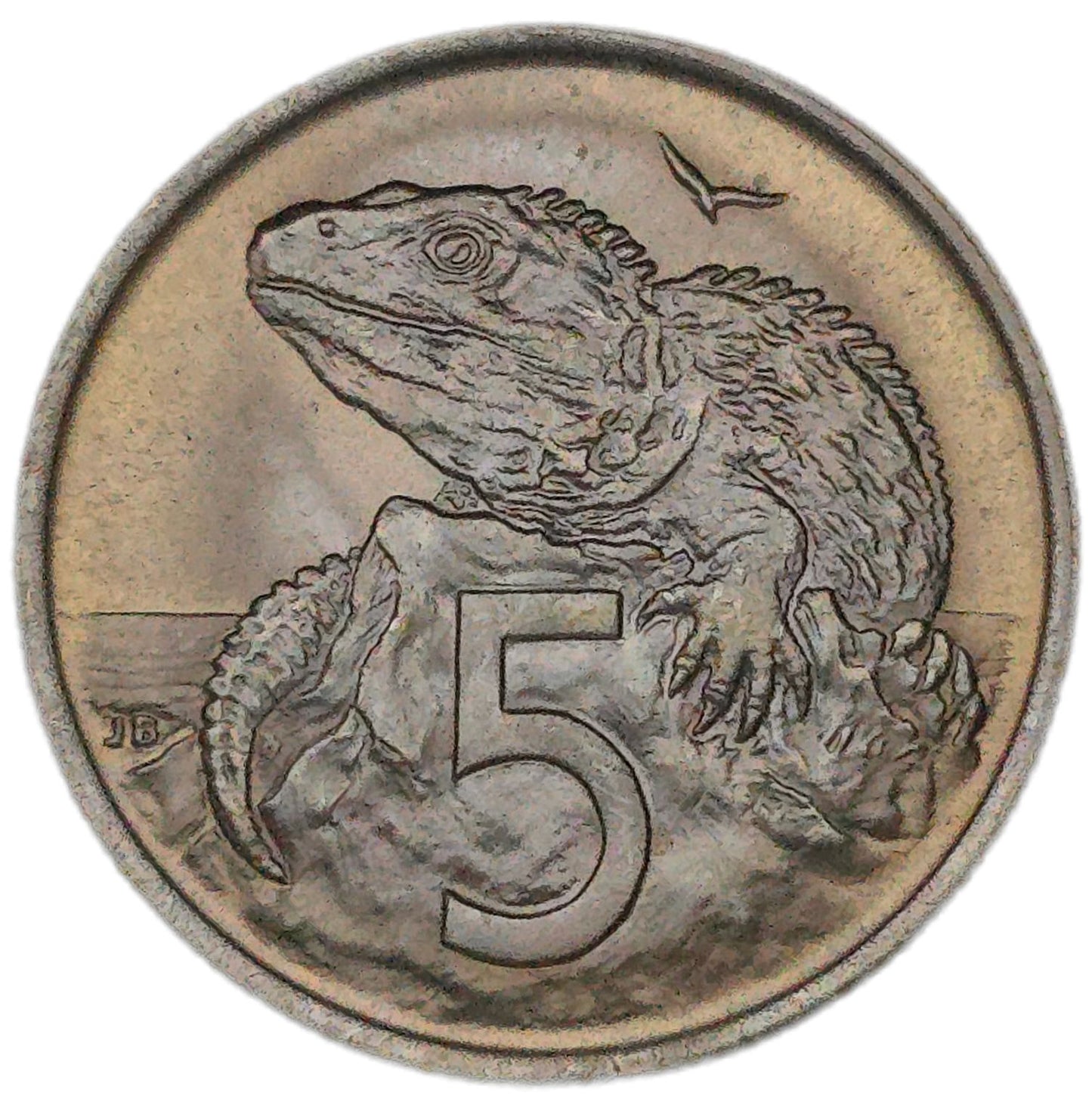 1969 New Zealand Five Cents, Uncirculated - Arts & Entertainment > Hobbies & Creative Arts > Collectibles > Collectible Coins & Currency > Collectible Coins > Rare Coins from The Half Crown