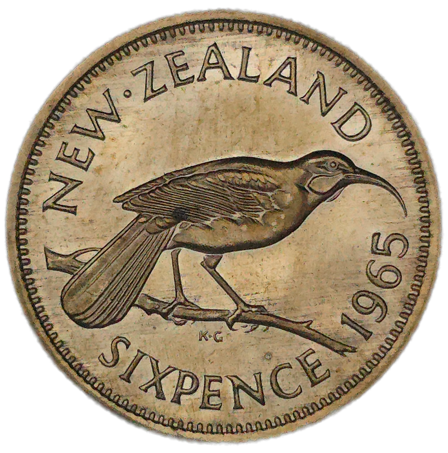 1965 New Zealand Sixpence, Proof