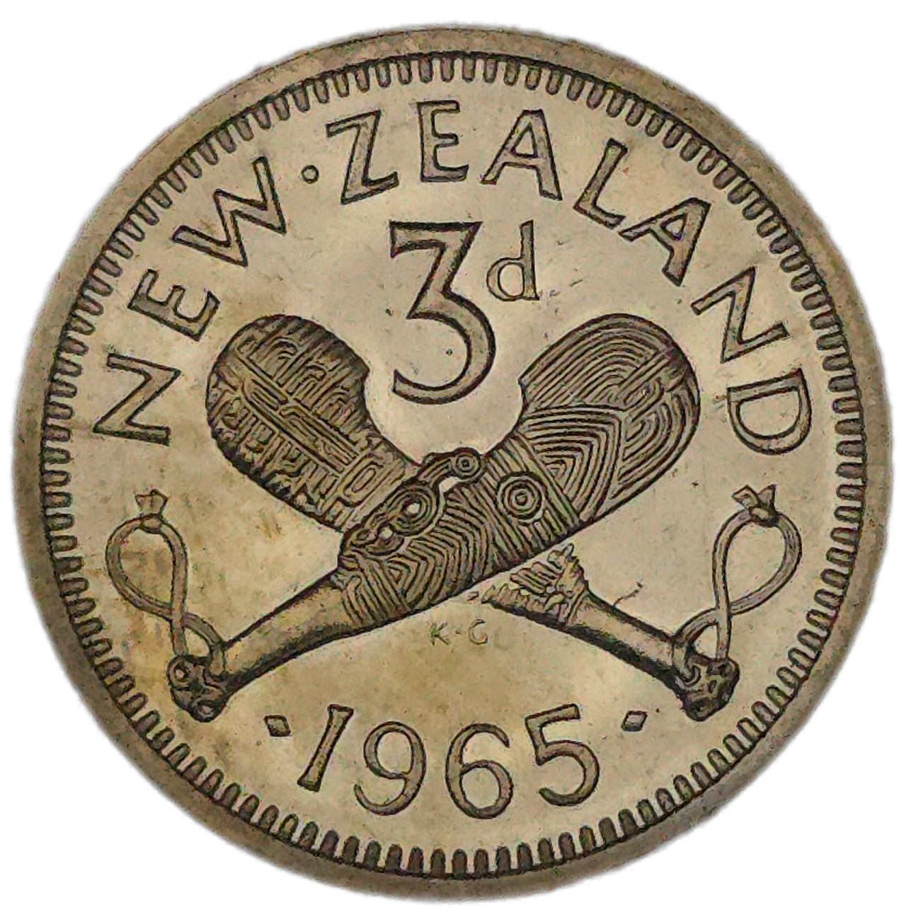 1965 New Zealand Threepence, Proof