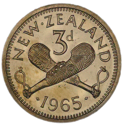 1965 New Zealand Threepence, Proof