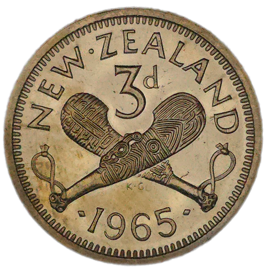 1965 New Zealand Threepence, Proof