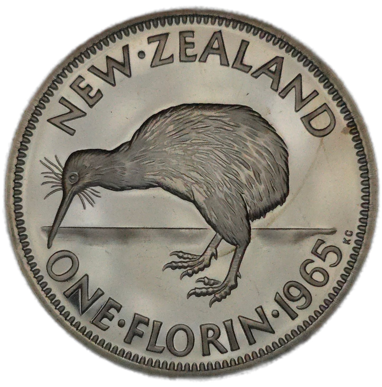 1965 New Zealand Florin, Proof - Arts & Entertainment > Hobbies & Creative Arts > Collectibles > Collectible Coins & Currency > Collectible Coins > Rare Coins from The Half Crown