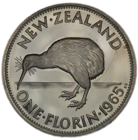 1965 New Zealand Florin, Proof