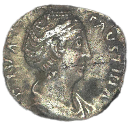 138-161AD Ancient Rome Faustina the Elder Denarius - Arts & Entertainment > Hobbies & Creative Arts > Collectibles > Collectible Coins & Currency > Collectible Coins > Rare Coins from The Half Crown