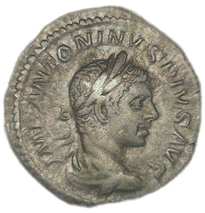 218-222AD Ancient Rome Elagabalus Denarius - Arts & Entertainment > Hobbies & Creative Arts > Collectibles > Collectible Coins & Currency > Collectible Coins > Rare Coins from The Half Crown