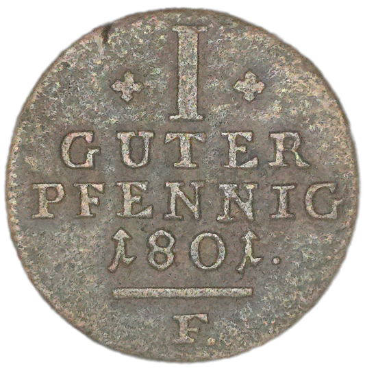 1801 German States 1 Pfennig, Schaumburg-Hessen